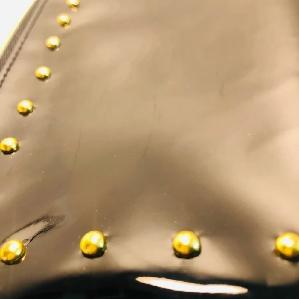 Estee Lauder Make-up Bag/ Clutch With Gold Studs Very Nice!